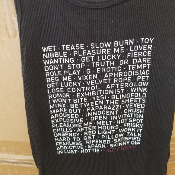 Victoria's Secret Very Sexy black stretch tank top - One Size Fit - Picture 3 of 6